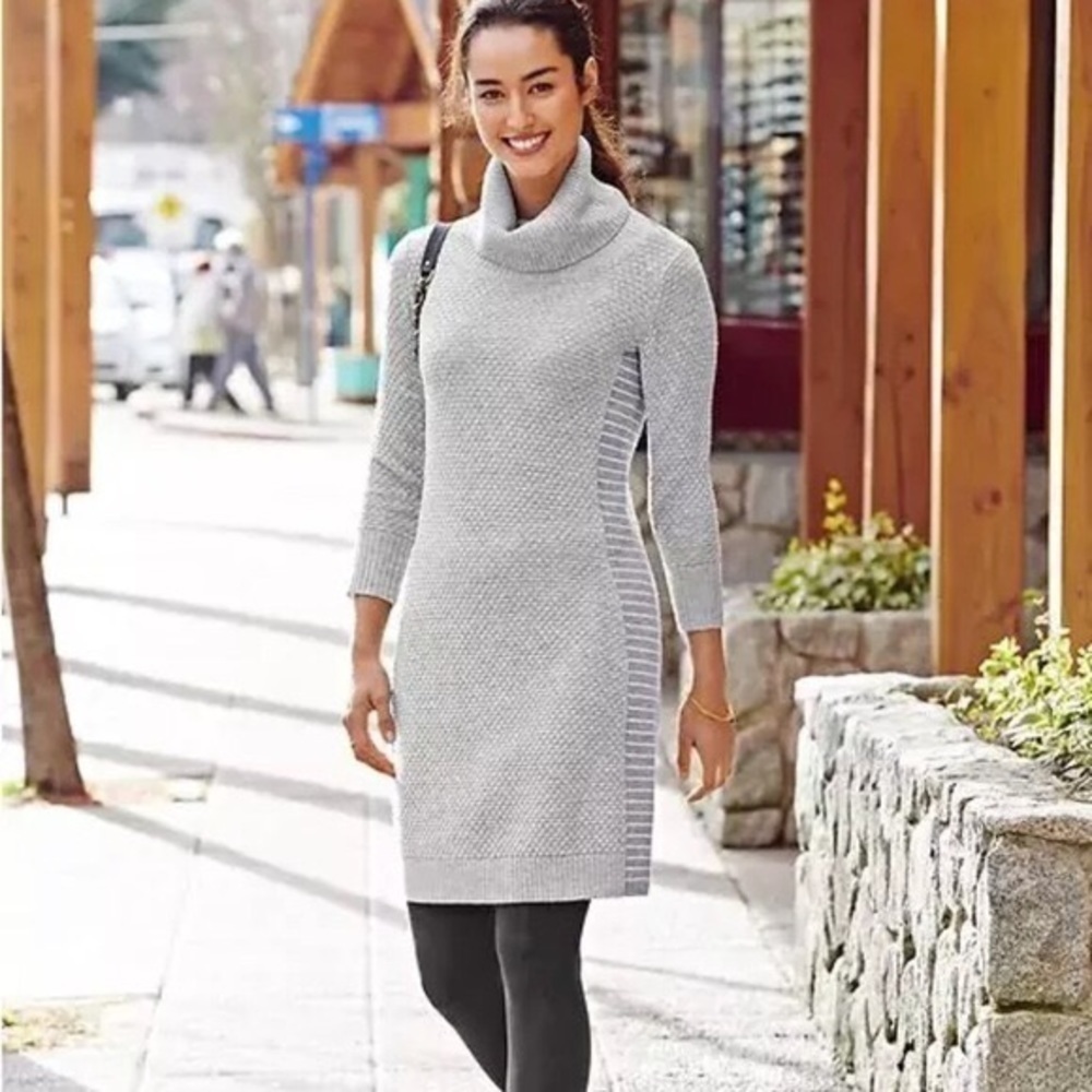 Athleta Spotlight Merino Cowl Neck Sweater Dress
